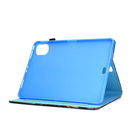 For iPad Pro 11 (2020) Sewing Thread Horizontal Painted Flat Leather Tablet Case with Sleep Function & Pen Cover & Anti Skid Strip & Card Slot & Holder(Beckoning Panda)-garmade.com