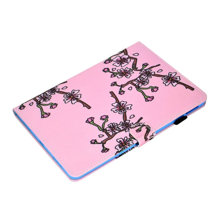 For iPad Pro 11 (2020) Sewing Thread Horizontal Painted Flat Leather Tablet Case with Sleep Function & Pen Cover & Anti Skid Strip & Card Slot & Holder(Plum Blossom)-garmade.com
