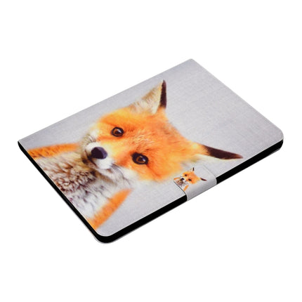 For iPad Pro 11 (2020) Electric Sewing Thread Horizontal Painted TPU Flat Leather Tablet Case with Sleep Function & Pen Cover & Anti Skid Strip & Card Slot & Holder(Fox)-garmade.com