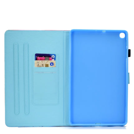 For Galaxy Tab S6 Lite Sewing Thread Horizontal Painted Flat Leather Case with Sleep Function & Pen Cover & Anti Skid Strip & Card Slot & Holder(Hakuba)-garmade.com