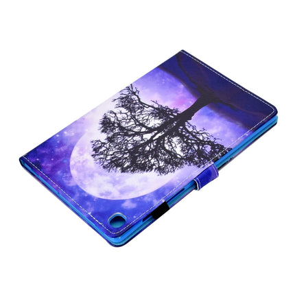 For Galaxy Tab S6 Lite Sewing Thread Horizontal Painted Flat Leather Case with Sleep Function & Pen Cover & Anti Skid Strip & Card Slot & Holder(Life Tree)-garmade.com