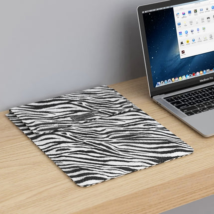 For 14 inch Laptop Zebra Pattern PU Leather Laptop Sleeve Bag-garmade.com