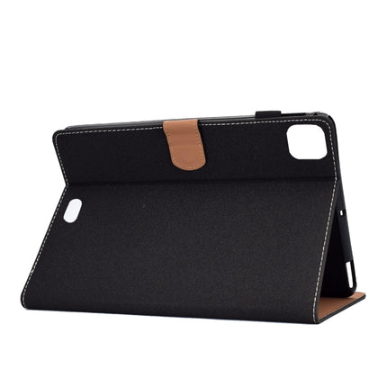 For iPad Pro 11 (2020) Sewing Thread Horizontal Solid Color Flat Leather Tablet Case with Sleep Function & Pen Cover & Anti Skid Strip & Card Slot & Holder(Light Star Black)-garmade.com