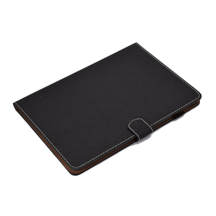 For iPad Pro 11 (2020) Sewing Thread Horizontal Solid Color Flat Leather Tablet Case with Sleep Function & Pen Cover & Anti Skid Strip & Card Slot & Holder(Light Star Black)-garmade.com