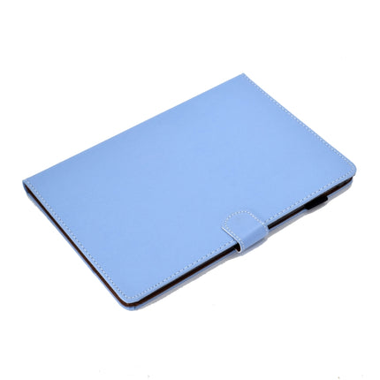 For iPad Pro 11 (2020) Sewing Thread Horizontal Solid Color Flat Leather Tablet Case with Sleep Function & Pen Cover & Anti Skid Strip & Card Slot & Holder(Light Star Blue)-garmade.com