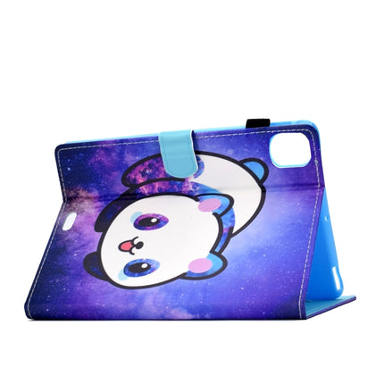 For iPad Pro 11 (2020) Sewing Thread Horizontal Painted Flat Leather Tablet Case with Sleep Function & Pen Cover & Anti Skid Strip & Card Slot & Holder(Starry Panda)-garmade.com
