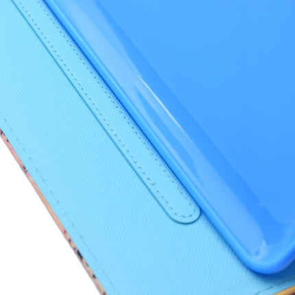 For Galaxy Tab S6 Lite Sewing Thread Horizontal Painted Flat Leather Case with Sleep Function & Pen Cover & Anti Skid Strip & Card Slot & Holder(Glasses Icon)-garmade.com