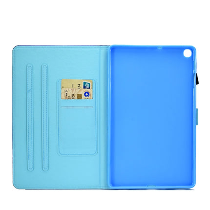 For Galaxy Tab S6 Lite Sewing Thread Horizontal Painted Flat Leather Case with Sleep Function & Pen Cover & Anti Skid Strip & Card Slot & Holder(Glasses Icon)-garmade.com