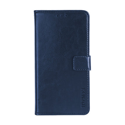 idewei For iPhone SE 2020 Crazy Horse Texture Horizontal Flip Leather Case with Holder & Card Slots & Wallet(Dark Blue)-garmade.com