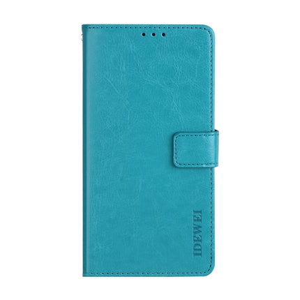 idewei For iPhone SE 2020 Crazy Horse Texture Horizontal Flip Leather Case with Holder & Card Slots & Wallet(Sky Blue)-garmade.com