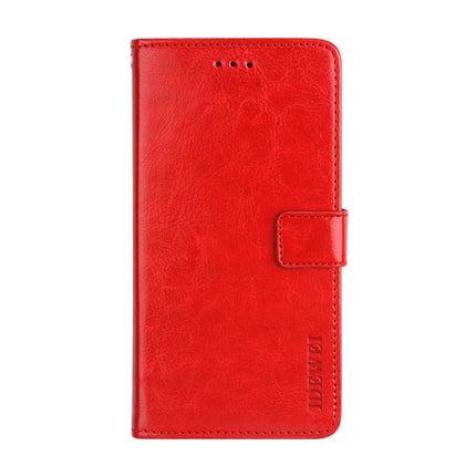 idewei For iPhone SE 2020 Crazy Horse Texture Horizontal Flip Leather Case with Holder & Card Slots & Wallet(Red)-garmade.com