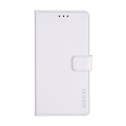 idewei For iPhone SE 2020 Crazy Horse Texture Horizontal Flip Leather Case with Holder & Card Slots & Wallet(White)-garmade.com
