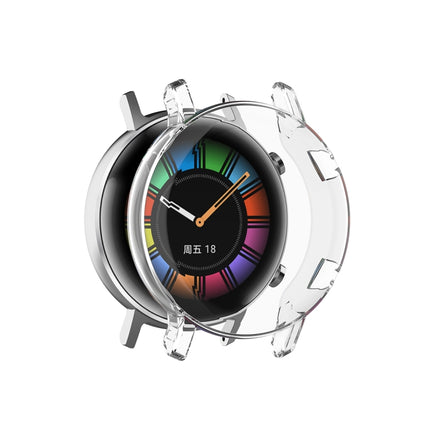For Huawei Watch GT2 42mm Full Coverage Watch Protective Case with Screen(Transparent White)-garmade.com