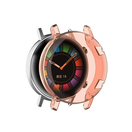 For Huawei Watch GT2 42mm Full Coverage Watch Protective Case with Screen(Transparent Pink)-garmade.com