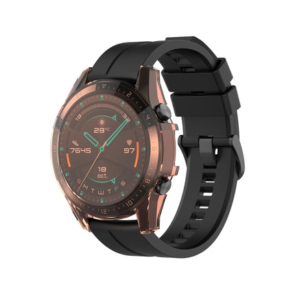 For Huawei Watch GT2 46mm Full Coverage Watch Protective Case with Screen(Transparent Pink)-garmade.com