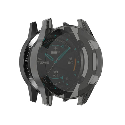 For Huawei Watch GT2 46mm Full Coverage Watch Protective Case with Screen(Transparent Black)-garmade.com