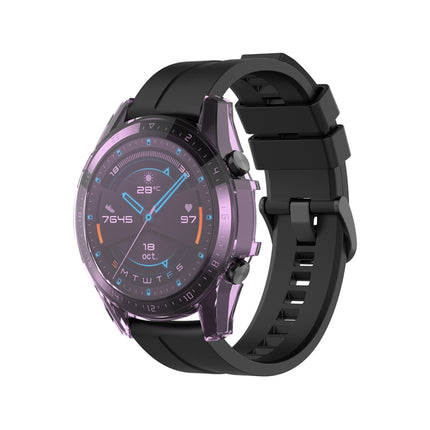 For Huawei Watch GT2 46mm Full Coverage Watch Protective Case with Screen(Transparent Purple)-garmade.com