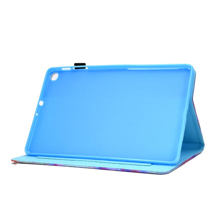For Galaxy Tab S6 Lite Sewing Thread Horizontal Painted Flat Leather Case with Pen Cover & Anti Skid Strip & Card Slot & Holder(Ocean)-garmade.com