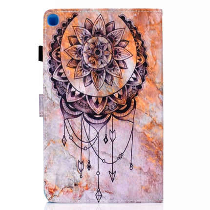 For Galaxy Tab S6 Lite Sewing Thread Horizontal Painted Flat Leather Case with Pen Cover & Anti Skid Strip & Card Slot & Holder(Dreamcatcher)-garmade.com