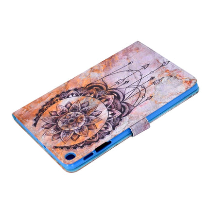 For Galaxy Tab S6 Lite Sewing Thread Horizontal Painted Flat Leather Case with Pen Cover & Anti Skid Strip & Card Slot & Holder(Dreamcatcher)-garmade.com