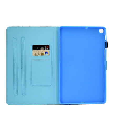 For Galaxy Tab S6 Lite Sewing Thread Horizontal Painted Flat Leather Case with Pen Cover & Anti Skid Strip & Card Slot & Holder(Balloon)-garmade.com