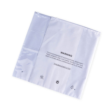 100 PCS PE + Pearl Cotton Zipper Transparent Warning Storage Bag, 27 x 35cm-garmade.com