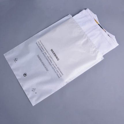 100 PCS PE + Pearl Cotton Zipper Transparent Warning Storage Bag, 27 x 35cm-garmade.com