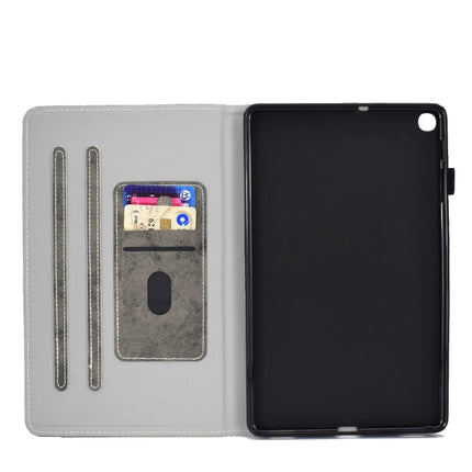 For Galaxy Tab S6 Lite Sewing Thread Horizontal Solid Color Flat Leather Case with Sleep Function & Pen Cover & Anti Skid Strip & Card Slot & Holder(Gray)-garmade.com