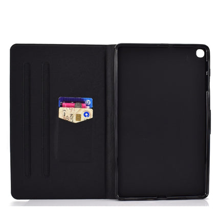 For Galaxy Tab S6 Lite Sewing Thread Horizontal Painted Flat Leather Case with Sleep Function & Pen Cover & Anti Skid Strip & Card Slot & Holder(Elephant)-garmade.com