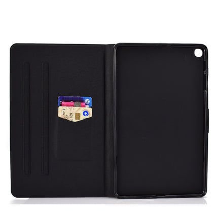 For Galaxy Tab S6 Lite Sewing Thread Horizontal Painted Flat Leather Case with Sleep Function & Pen Cover & Anti Skid Strip & Card Slot & Holder(Smoke)-garmade.com