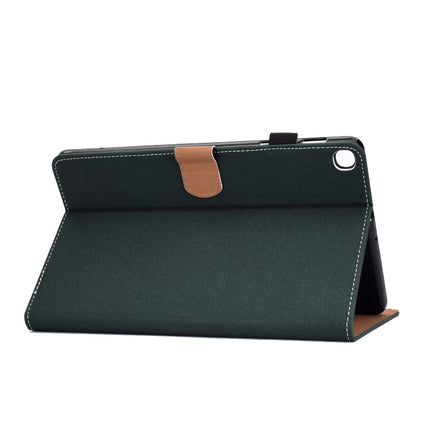 For Galaxy Tab S6 Lite Sewing Thread Horizontal Solid Color Flat Leather Case with Sleep Function & Pen Cover & Anti Skid Strip & Card Slot & Holder(Light Star Green)-garmade.com