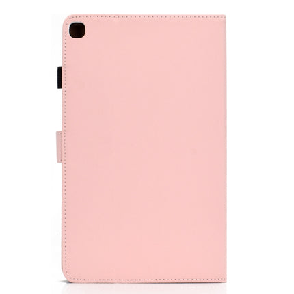 For Galaxy Tab S6 Lite Sewing Thread Horizontal Solid Color Flat Leather Case with Sleep Function & Pen Cover & Anti Skid Strip & Card Slot & Holder(Light Star Pink)-garmade.com