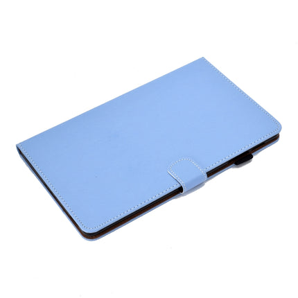 For Galaxy Tab S6 Lite Sewing Thread Horizontal Solid Color Flat Leather Case with Sleep Function & Pen Cover & Anti Skid Strip & Card Slot & Holder(Light Star Blue)-garmade.com