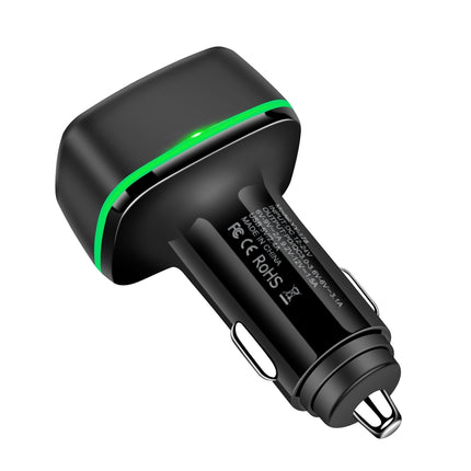 ACC-178 30W Dual USB+USB-C/Type-C Fast Charge Car Charger(Black)-garmade.com