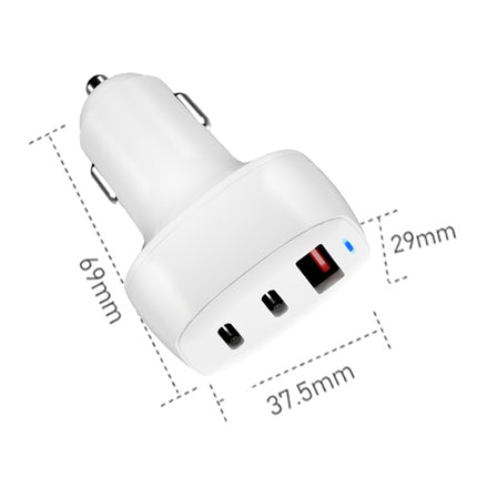 ACC-579 53W USB+ Dual USB-C/Type-C Fast Charge Car Charger(White)-garmade.com