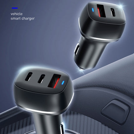 ACC-579 53W USB+ Dual USB-C/Type-C Fast Charge Car Charger(White)-garmade.com