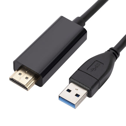 USB3.0 to HDMI Conversion Cable, Length 1.8m(Black)-garmade.com