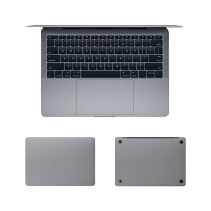 For MacBook Retina 12 inch A1534 4 in 1 Upper Cover Film + Bottom Cover Film + Full-support Film + Touchpad Film Laptop Body Protective Film Sticker(Space Gray)-garmade.com