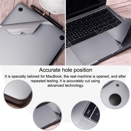 For MacBook Air 13.3 inch A1932 (2018) 4 in 1 Upper Cover Film + Bottom Cover Film + Full-support Film + Touchpad Film Laptop Body Protective Film Sticker(Champagne Gold)-garmade.com