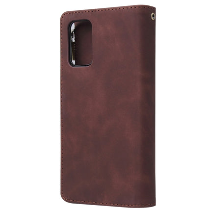 For Galaxy S20+ Multifunctional Horizontal Flip Leather Case, with Card Slot & Holder & Zipper Wallet & Photo Frame(Coffee)-garmade.com