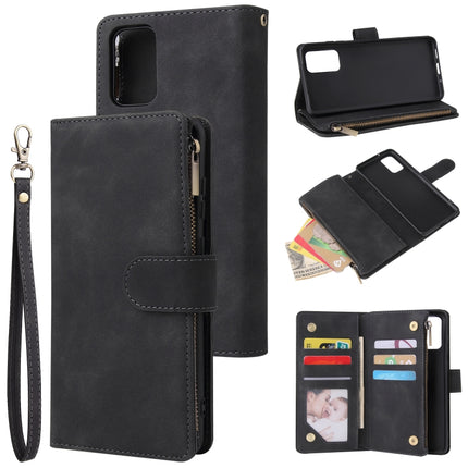 For Galaxy S20+ Multifunctional Horizontal Flip Leather Case, with Card Slot & Holder & Zipper Wallet & Photo Frame(Black)-garmade.com