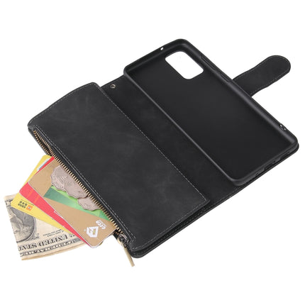 For Galaxy S20+ Multifunctional Horizontal Flip Leather Case, with Card Slot & Holder & Zipper Wallet & Photo Frame(Black)-garmade.com