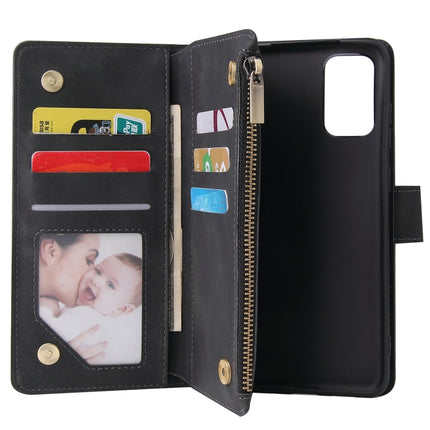 For Galaxy S20+ Multifunctional Horizontal Flip Leather Case, with Card Slot & Holder & Zipper Wallet & Photo Frame(Black)-garmade.com