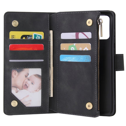 For Galaxy S20+ Multifunctional Horizontal Flip Leather Case, with Card Slot & Holder & Zipper Wallet & Photo Frame(Black)-garmade.com
