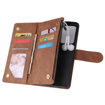 For Galaxy S20 Ultra Multifunctional Horizontal Flip Leather Case, with Card Slot & Holder & Zipper Wallet & Photo Frame(Brown)-garmade.com