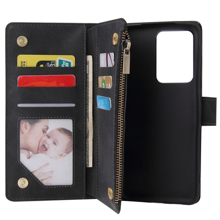 For Galaxy S20 Ultra Multifunctional Horizontal Flip Leather Case, with Card Slot & Holder & Zipper Wallet & Photo Frame(Black)-garmade.com