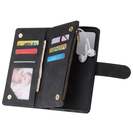 For Galaxy S20 Ultra Multifunctional Horizontal Flip Leather Case, with Card Slot & Holder & Zipper Wallet & Photo Frame(Black)-garmade.com