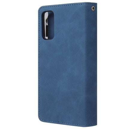 For Galaxy S20 Multifunctional Horizontal Flip Leather Case, with Card Slot & Holder & Zipper Wallet & Photo Frame(Blue)-garmade.com