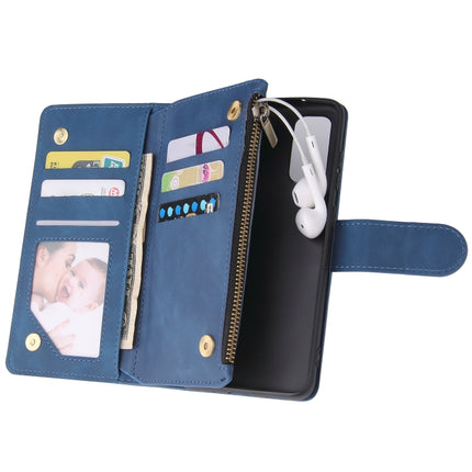For Galaxy S20 Multifunctional Horizontal Flip Leather Case, with Card Slot & Holder & Zipper Wallet & Photo Frame(Blue)-garmade.com