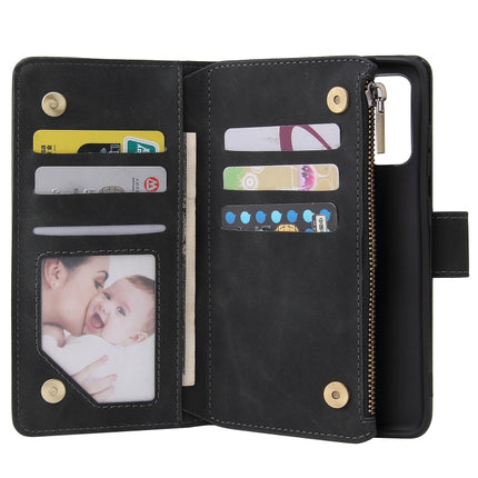 For Galaxy S20 Multifunctional Horizontal Flip Leather Case, with Card Slot & Holder & Zipper Wallet & Photo Frame(Black)-garmade.com